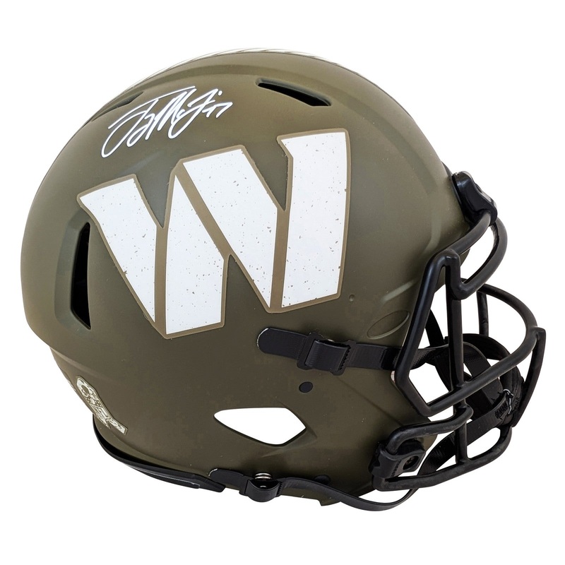 Commanders Terry McLaurin Signed STS Full Size Speed Proline Helmet BAS Witness