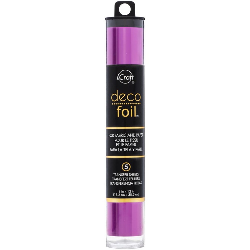 Deco Foil Transfer Sheets 6X12 5/Pkg Magenta (satin)