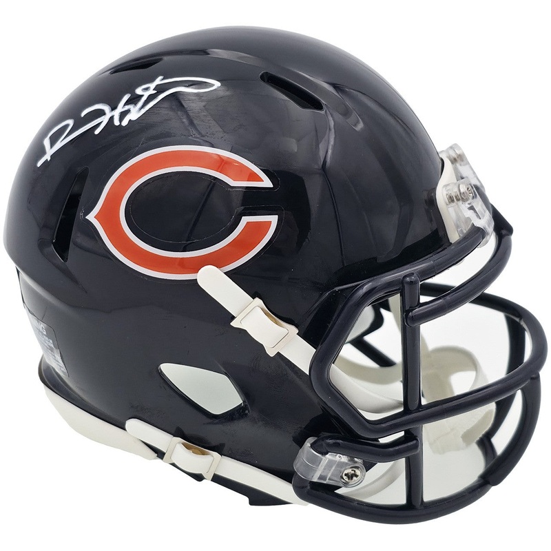 DEVIN HESTER AUTOGRAPHED BEARS BLUE SPEED MINI HELMET BECKETT WITNESS 244043