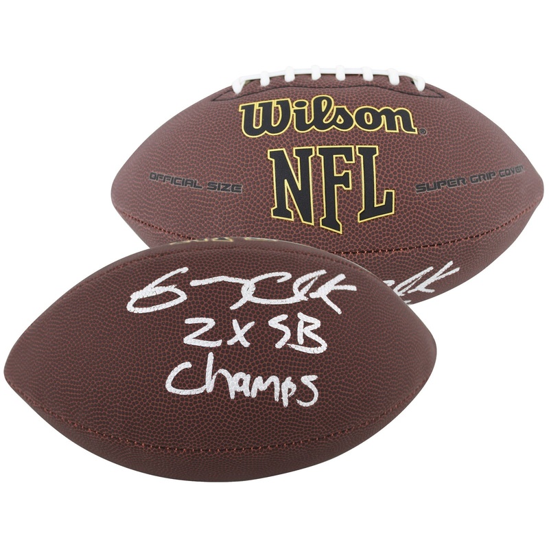 Gary Clark 2x SB Champ Authentic Signed Wilson Super Grip Nfl Football BAS Wit