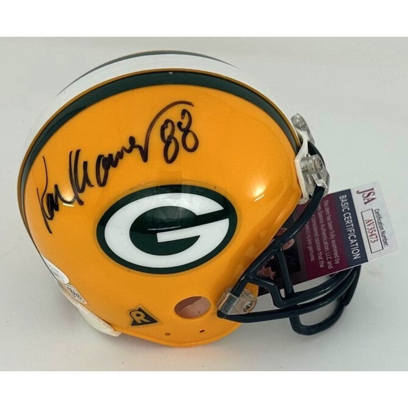 Packers Tight End RON KRAMER Signed Riddell Mini Helmet AUTO – JSA