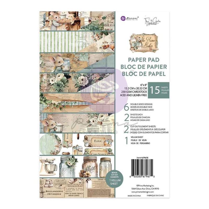 Prima Marketing Double-Sided Paper Pad 6X8 15/Pkg The Home Baker