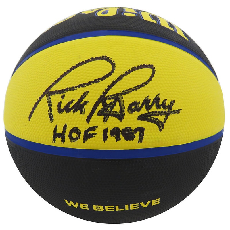 Rick Barry Signed Warriors Wilson The City F/S Basketball w/HOF 1987 – (SS COA)