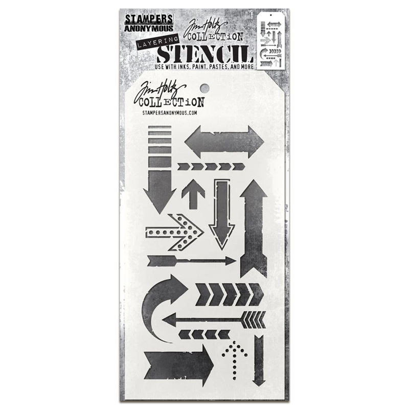Stampers Anonymous Arrows Tim Holtz Layering Stencil