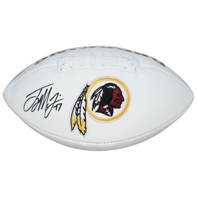 TERRY McLAURIN AUTOGRAPHED WASHINGTON REDSKINS WHITE LOGO FOOTBALL BECKETT