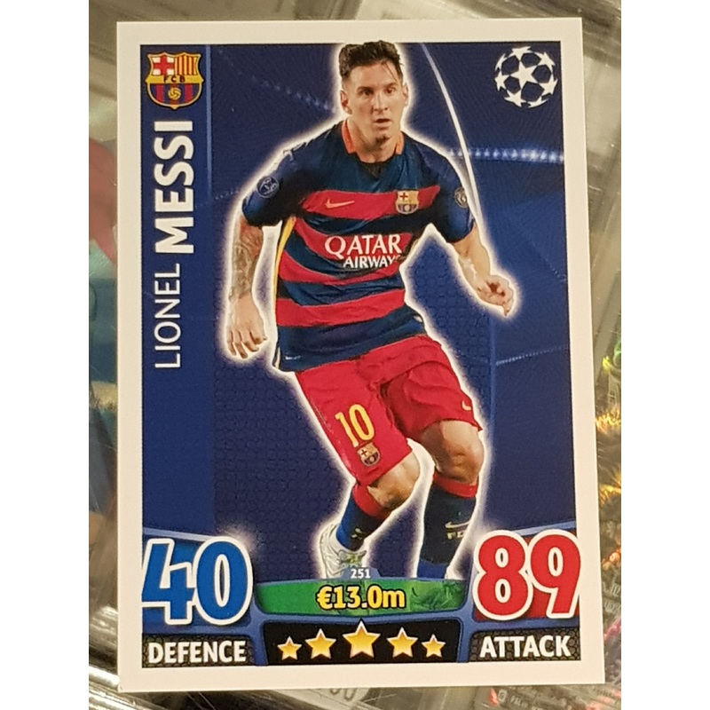 2015-16 Topps Match Attax UCL Lionel Messi #251 Trading Card