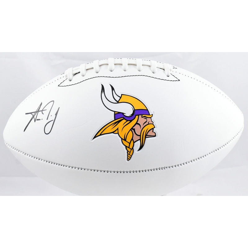 Aaron Jones Autographed Minnesota Vikings Logo Football – Beckett W Hologram