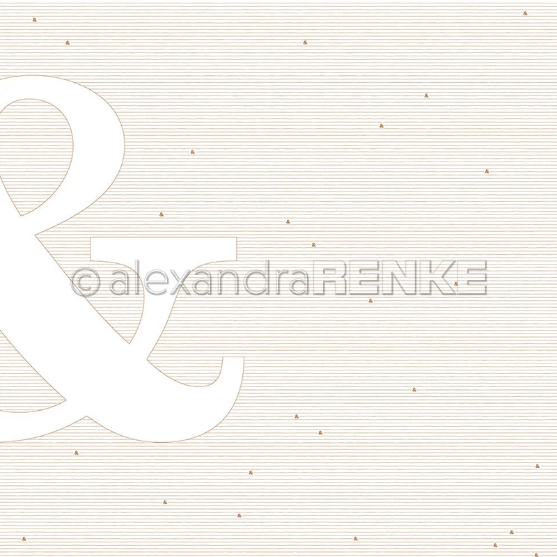 Alexandra Renke 12×12 Design Paper & Sign on Lined Gold 200g – 1 pc