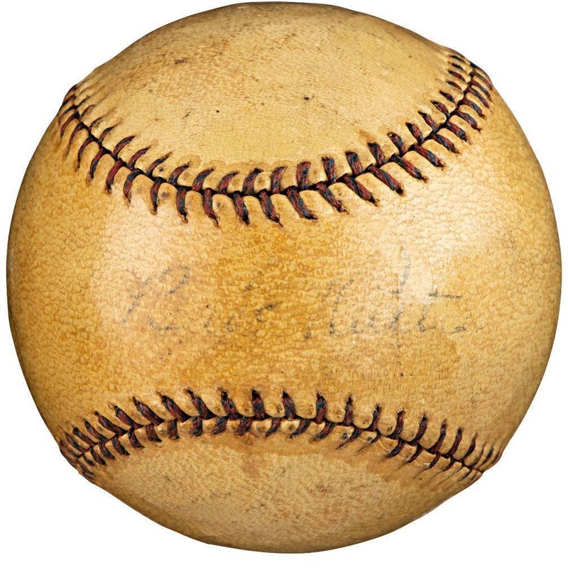 Babe Ruth Lou Gehrig Yankees Signed Suburban League Baseball PSA+BAS LOA