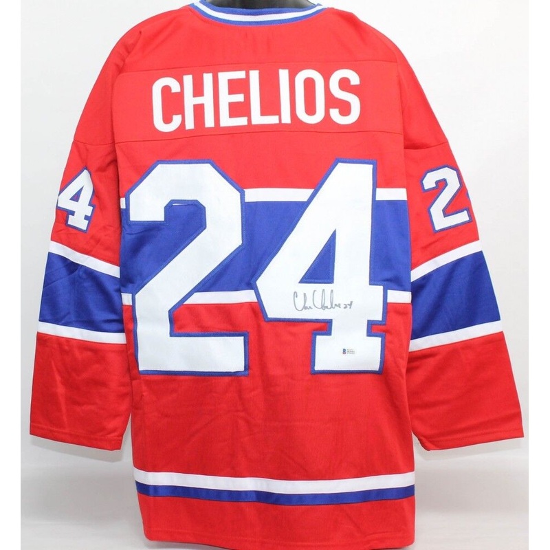 Chris Chelios Signed Montreal Canadiens Jersey (Beckett) 7xAll Star Defenseman