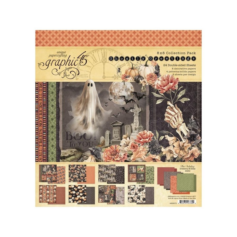 Graphic 45 Collection Pack 8X8 Ghostly Greetings
