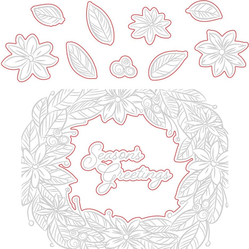 Holiday Wreath – Honey Cuts – Retiring