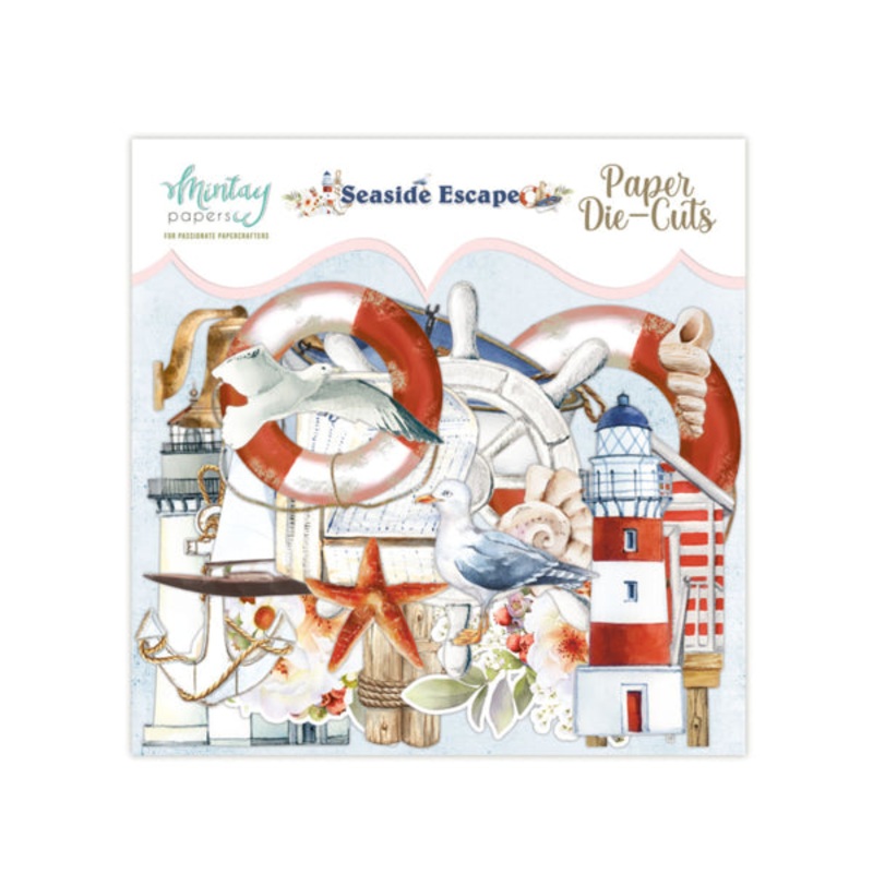 Mintay Papers PAPER DIE-CUTS – SEASIDE ESCAPE, 50 PCS