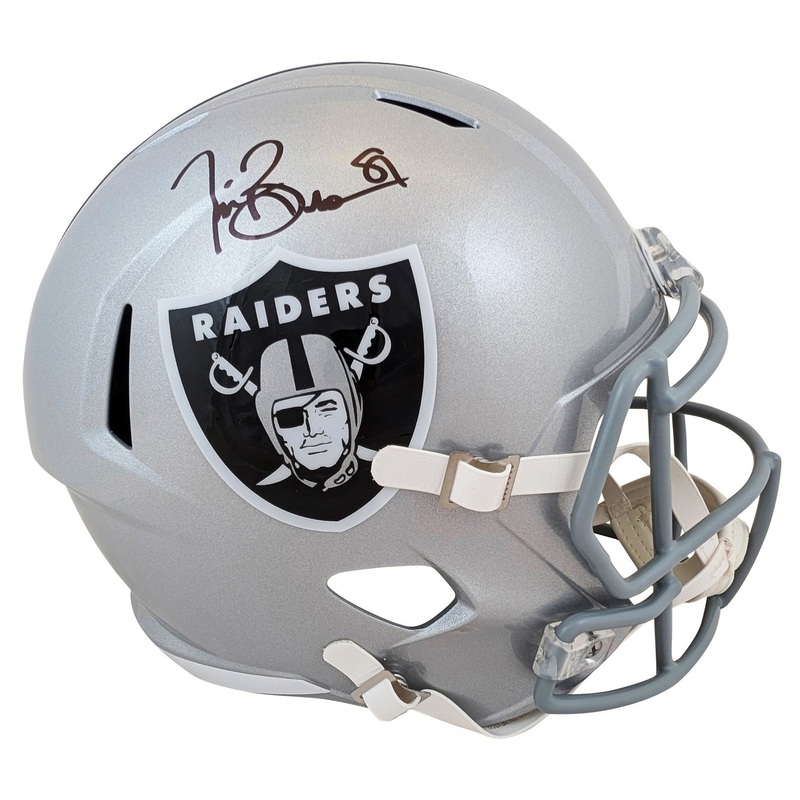 Raiders Tim Brown Authentic Signed Full Size Speed Rep Helmet Fanatics