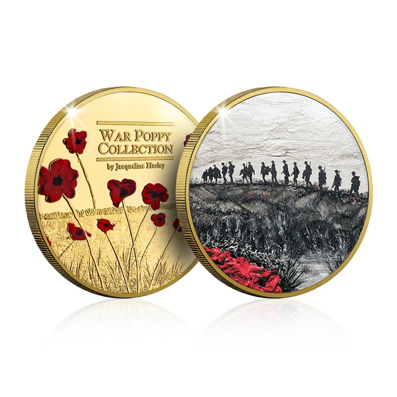 The Jacqueline Hurley War Poppy ‘Where the Tommies Go’ Gold-plated Prooflike Commemorative