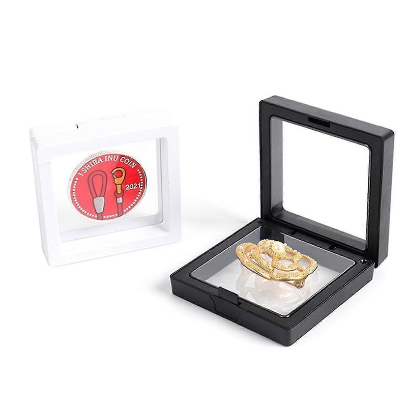 30 Pcs 3d Floating Coin Display Frame Stand Storage Boxes For Jewelry Ring Earrings Coin Medals Challenge Medal Holder A