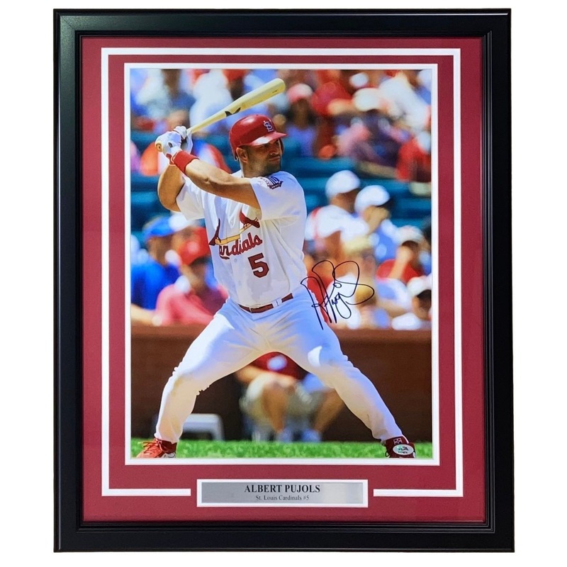 Albert Pujols Signed Framed 16×20 St. Louis Cardinals Photo PSA/DNA Hologram