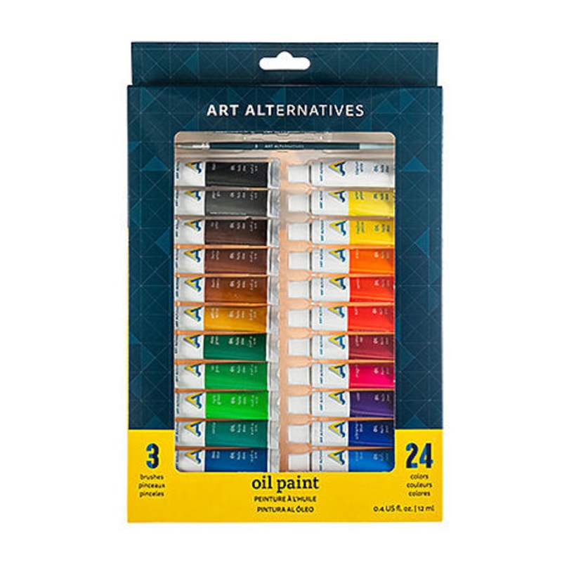 Art Alternatives Economy Oil Paint Sets, 24-Color Set – 12ml Tubes