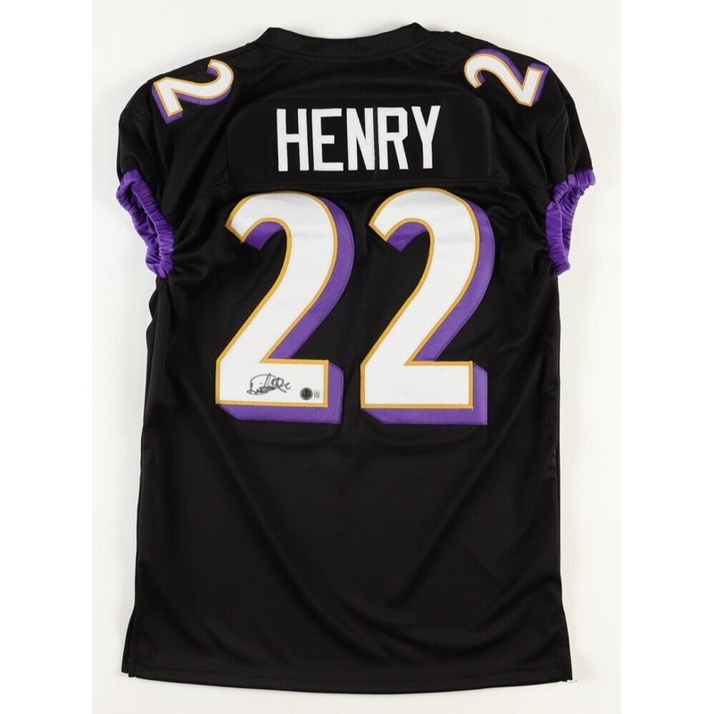Derrick Henry Signed Baltimore Ravens Jersey (Beckett) Ex Bama Running Back