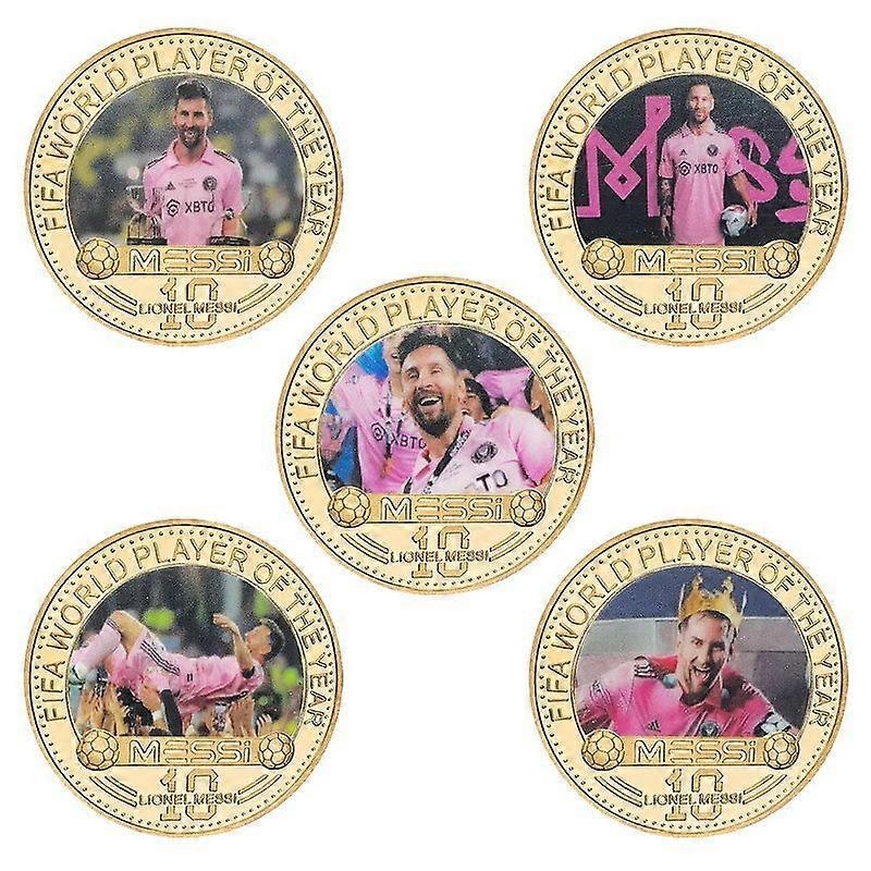 Football star commemorative collection coin Messi-Miami badge collection gift commemorative badge graduation season