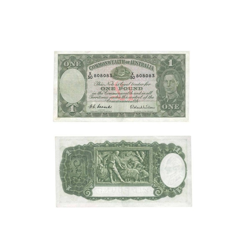 1952 1 R32 Coombs/Wilson Banknote Uncirculated