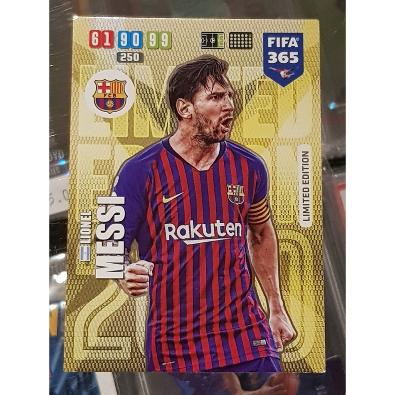 2019 Panini Adrenalyn FIFA 365 Lionel Messi Limited Edition Trading Card
