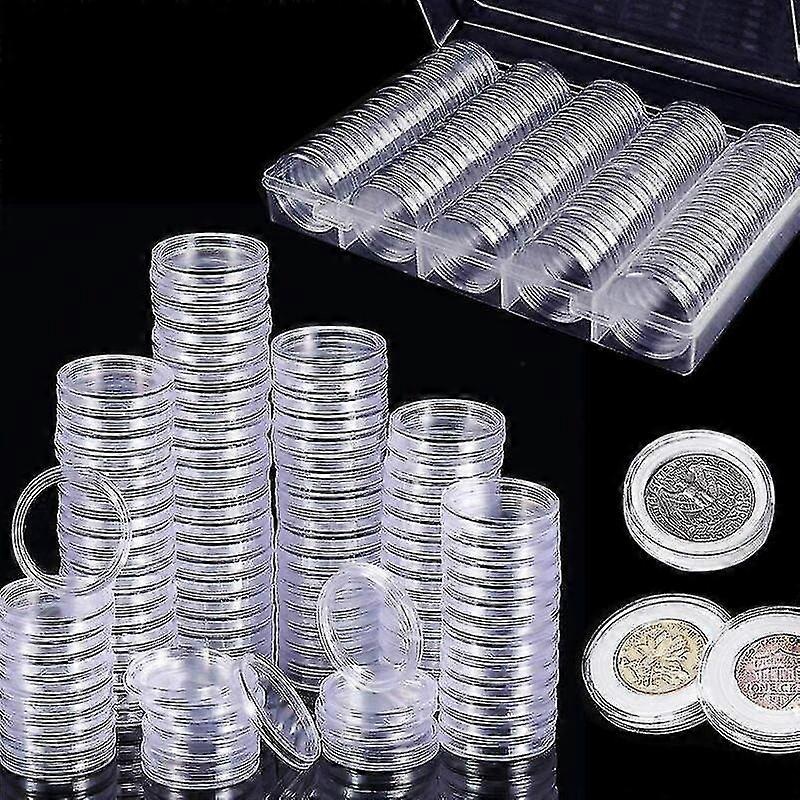 2023,100pcs Plastic Coin Capsules Coin Collection With Storage Box For Coin Collection