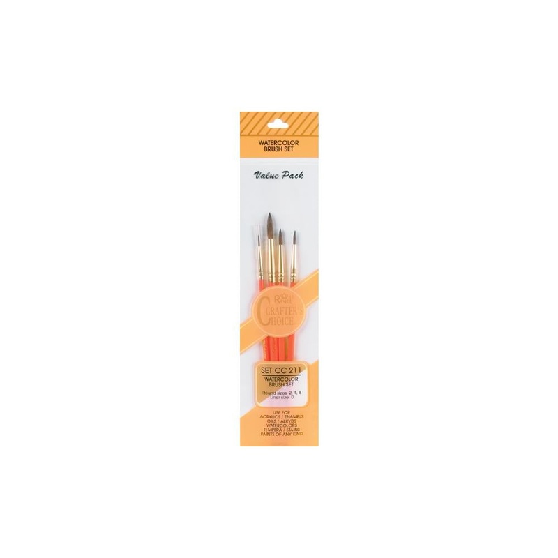 Crafter’s Choice Watercolor Brush Set 4/Pkg