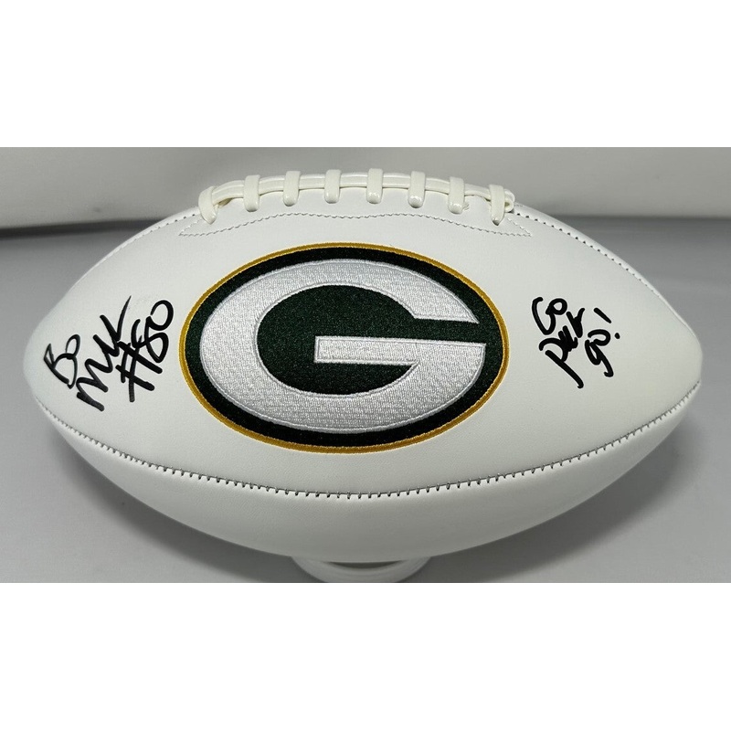 Packers BO MELTON Signed Full Size White Panel Green Bay LOGO Football AUTO JSA