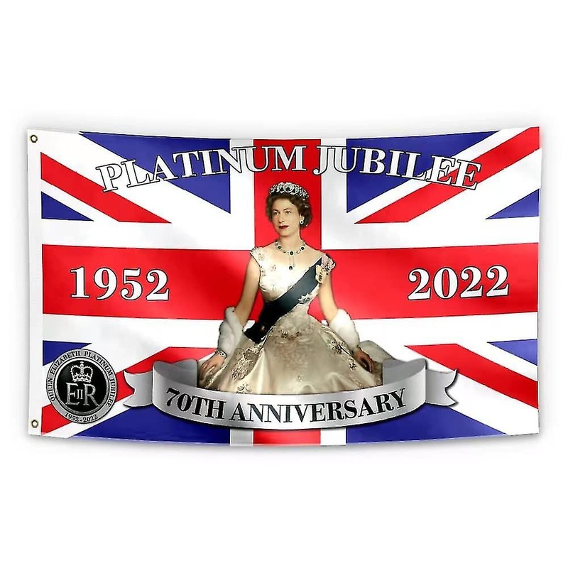 Queen Elizabeth Ii Platinum Jubilee 2022 The Queen’s Reign 5’x3′ Polyester Flag
