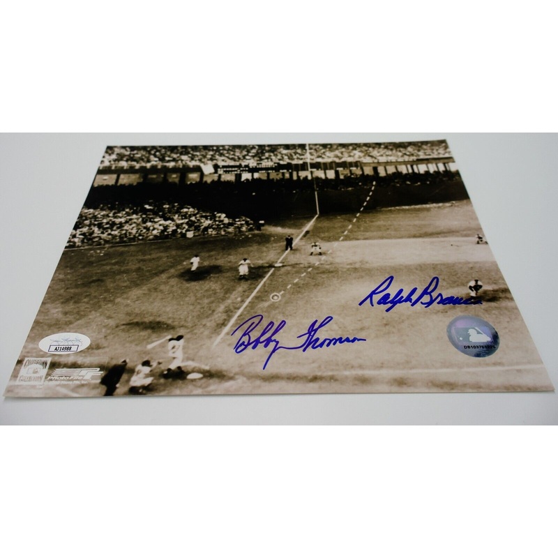 Ralph Branca / Bobby Thompson Signed Photo (James Spence)
