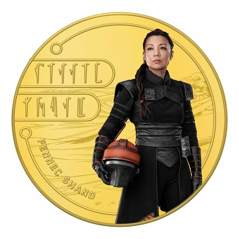 Star Wars The Mandalorian Fennec Shand Gold-plated Prooflike Commemorative