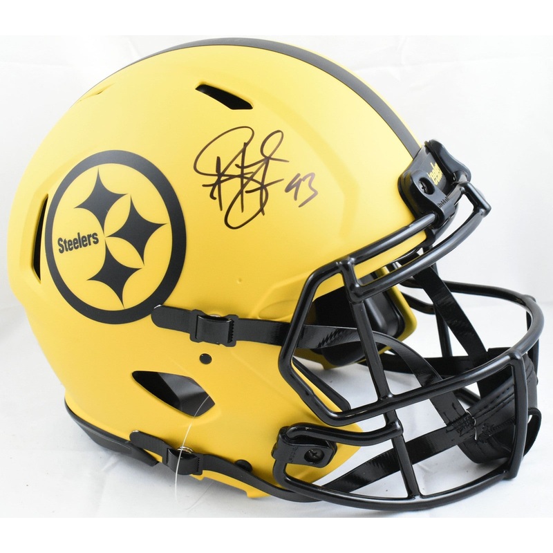 Troy Polamalu Autographed Steelers F/S Rave Speed Authentic Helmet – Beckett W