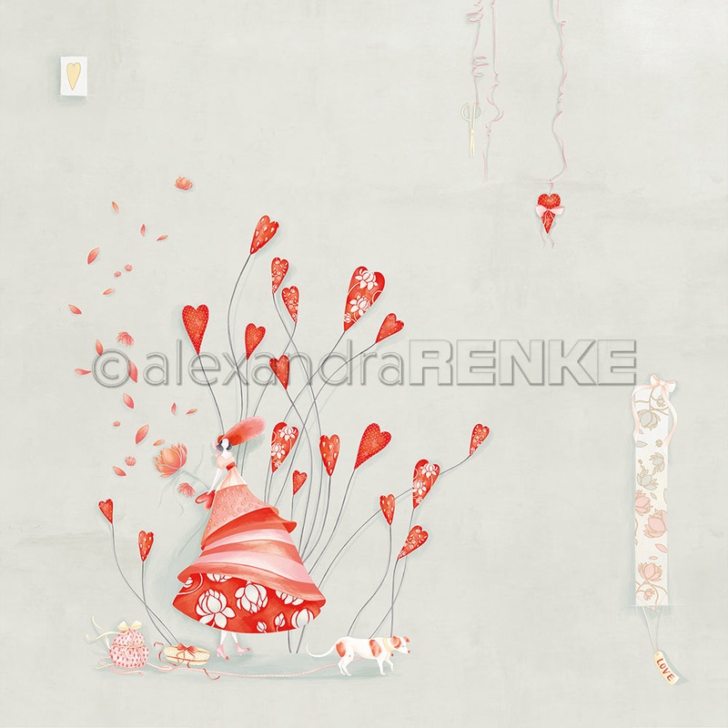 Alexandra Renke 12×12 Design Paper Lisas Figurines Heart Walk 200g – 1 pc