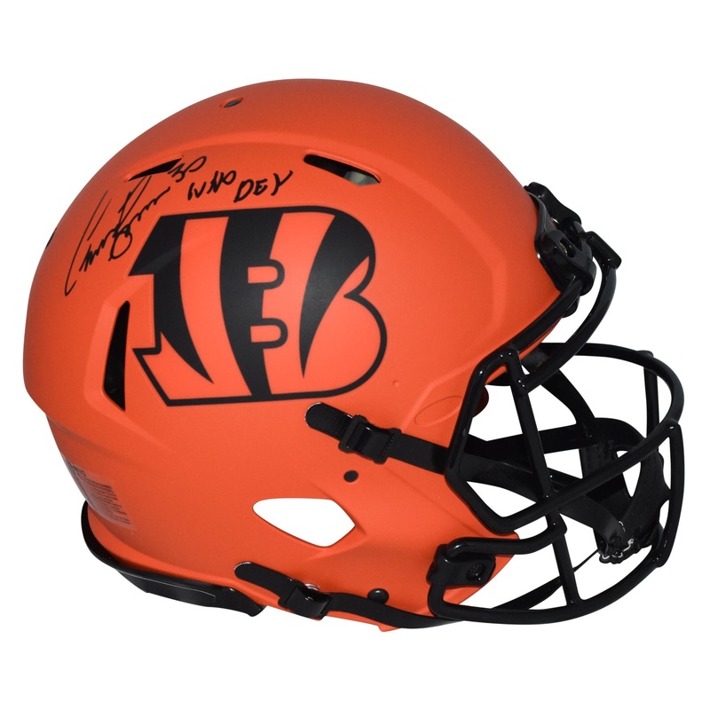 CHASE BROWN AUTOGRAPHED CINCINNATI BENGALS RAVE AUTHENTIC HELMET W/ WHO DEY