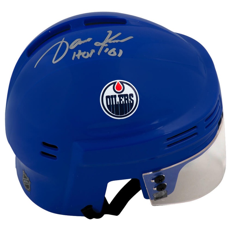 Jari Kurri Signed Edmonton Oilers Hockey Mini Helmet w/HOF’01 – (SCHWARTZ COA)