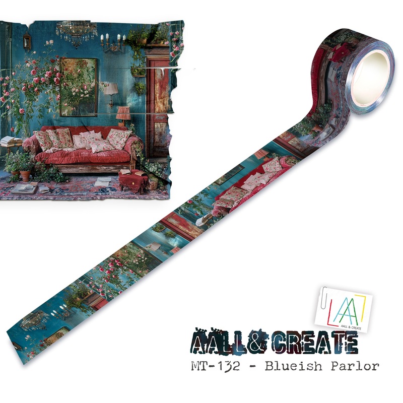 #MT-132 – Washi Tape – Blueish Parlor (Layer-It-Up!)