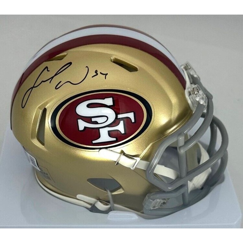 SF 49ers Linebacker FRED WARNER Signed Riddell Speed Mini Helmet AUTO – BAS