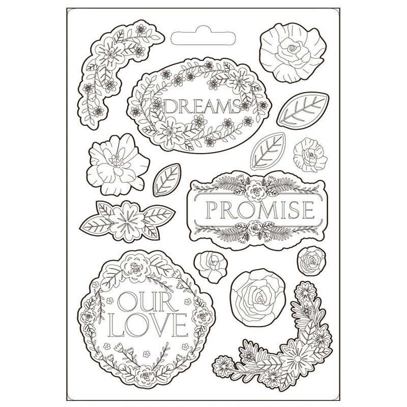 Stamperia Soft Mould A5 Garden Of Promises Dreams