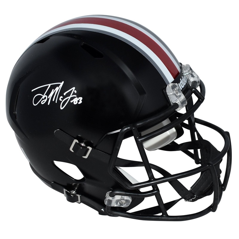 TERRY McLAURIN SIGNED OHIO STATE BUCKEYES BLACK FULL SIZE SPEED HELMET BECKETT