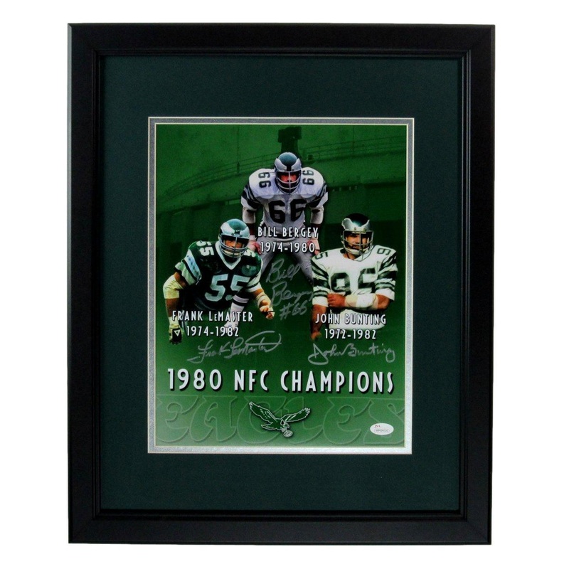 1980 NFC Champions Eagles Multi-Signed 11×14 Photo Framed JSA 176233