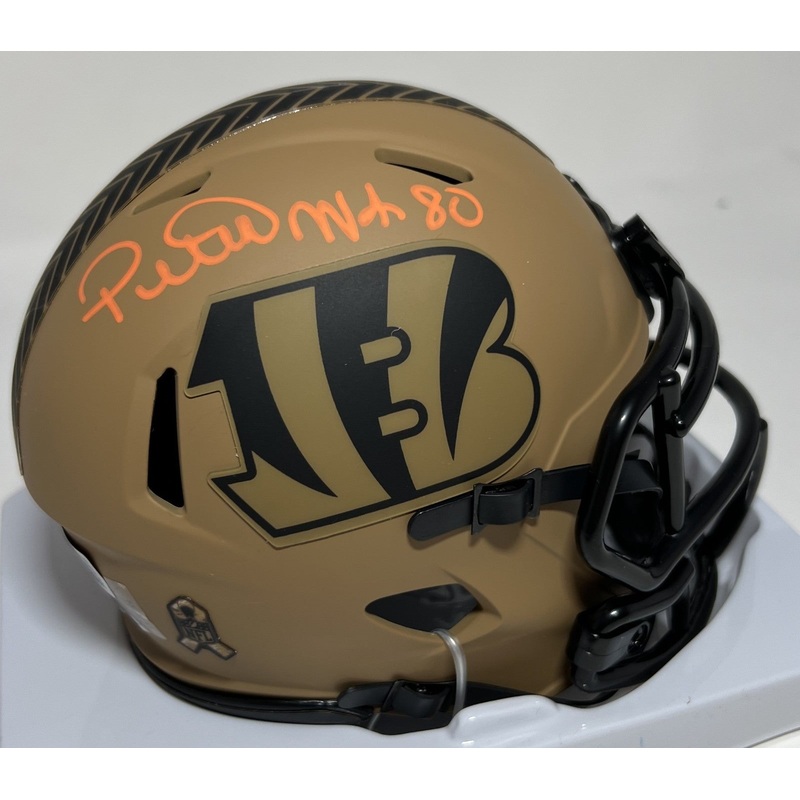 Bengals PETER WARRICK Signed Riddell 2023 SALUTE Speed Mini Helmet AUTO – BAS