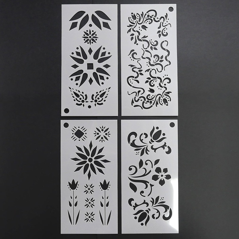 Elizabeth Craft Designs Stencil Pack, Floral