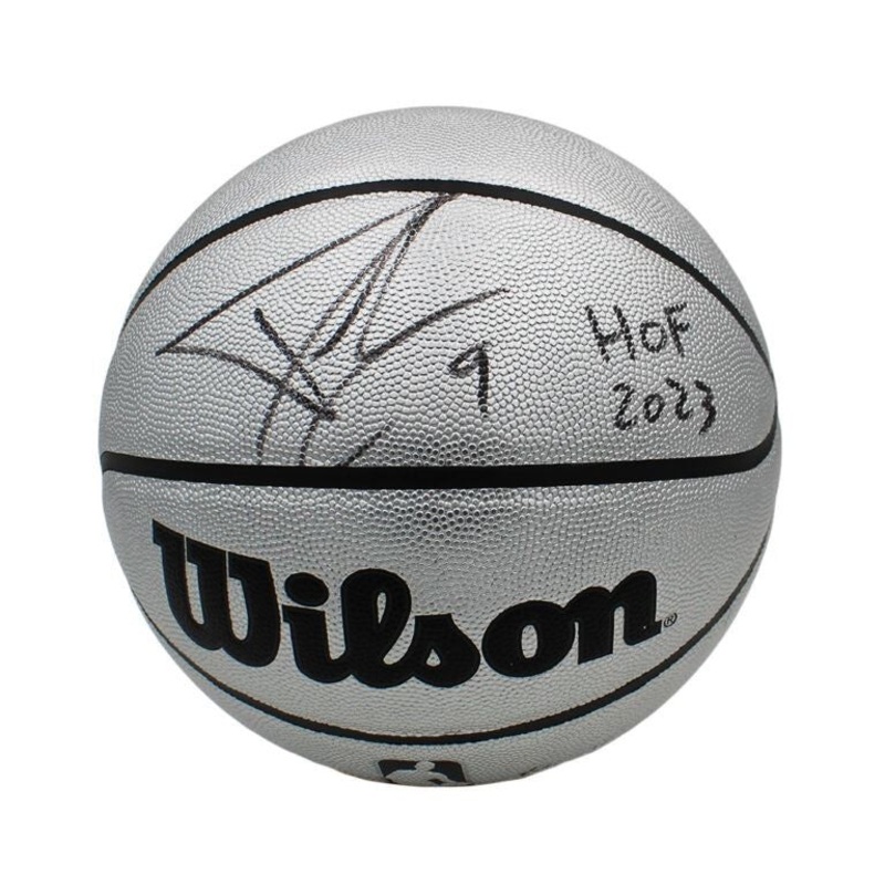 Tony Parker HOF 23 Autographed Wilson Platinum Basketball