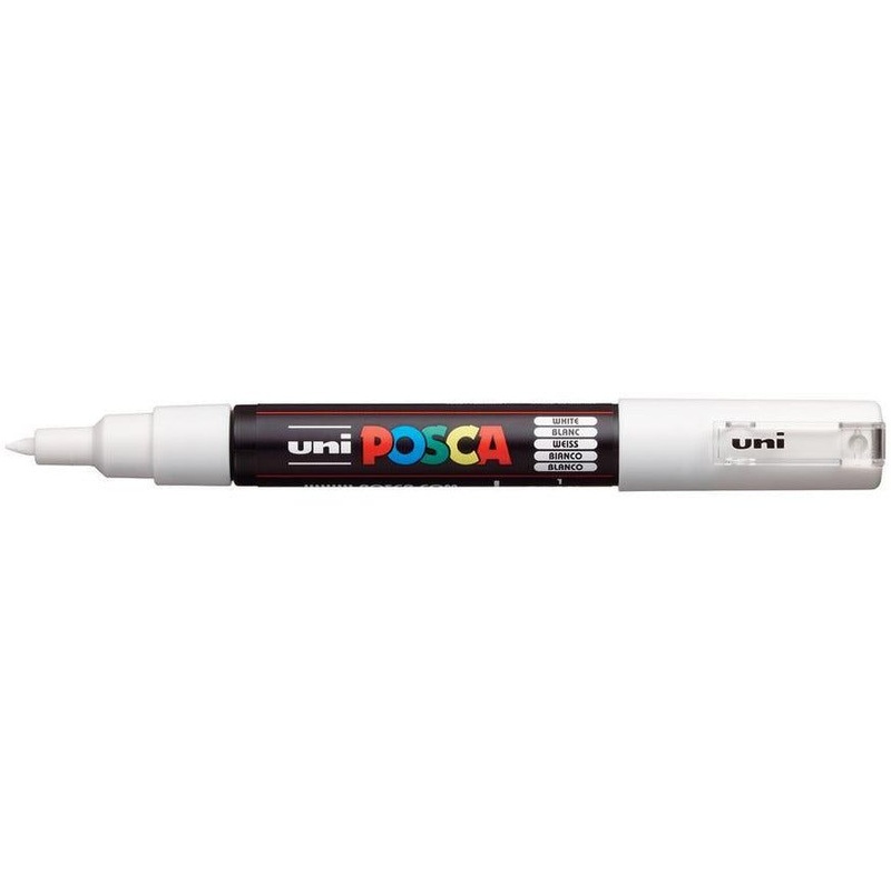 Uni Posca – PC-1M – White Extra-Fine Bullet Tip