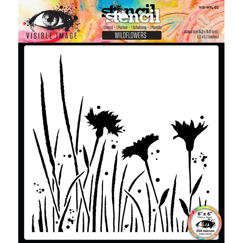 Visible Image Wildflowers 6in x 6in Stencil