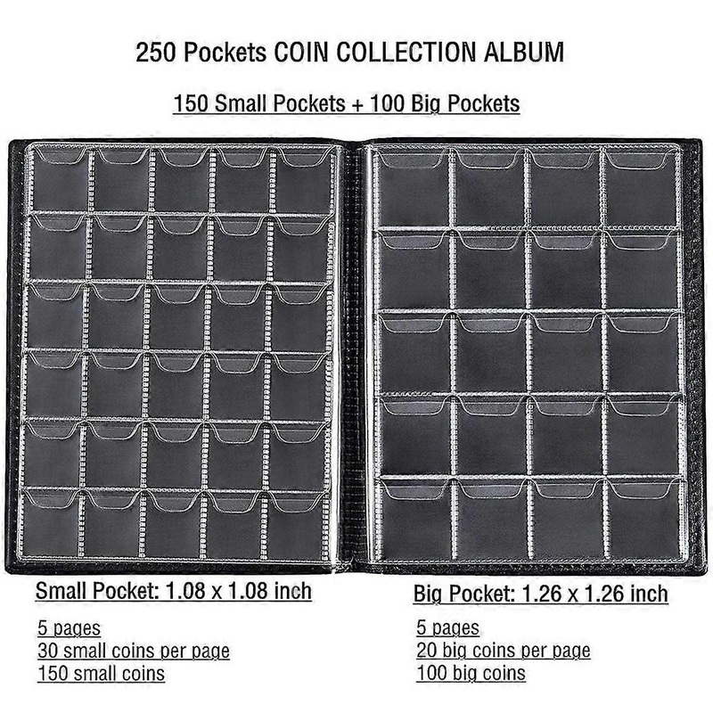 250 Pocket Coin Collection Album Coin Storage Album Coin Storage