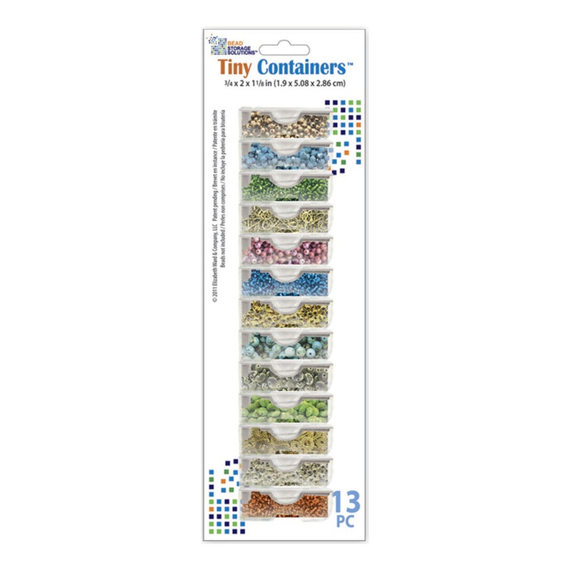 Bead and Embellishment Storage Containers – Tiny / Set of 13
