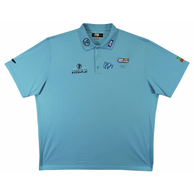 John Daly Signed Match Worn Baby Blue Loudmouth Polo Shirt BAS #BK84758