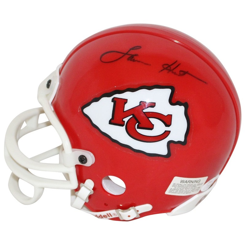 Lamar Hunt Autographed Kansas City Chiefs Rep Mini Helmet Left Side JSA 31883